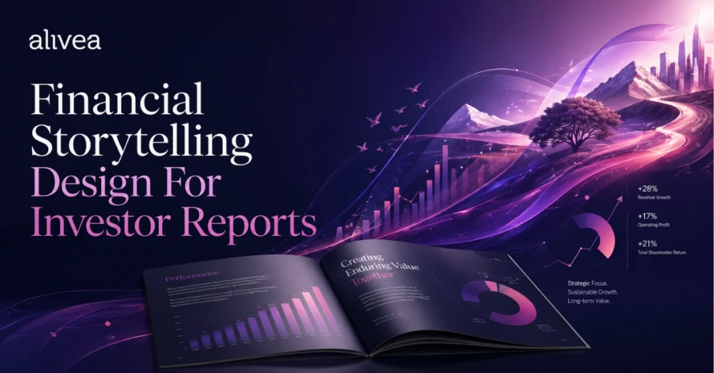 financial storytelling design for investor reports
