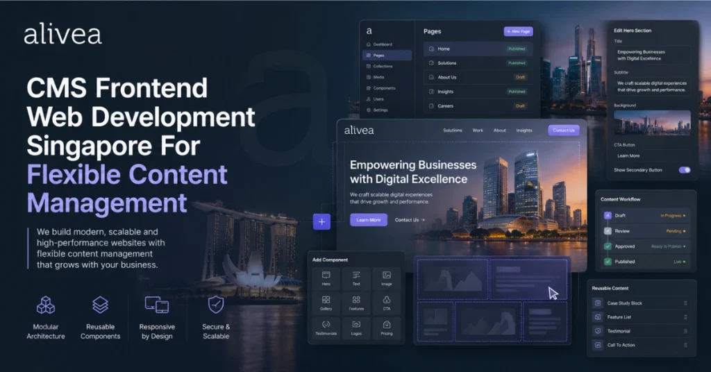 cms frontend web development singapore for flexible content management